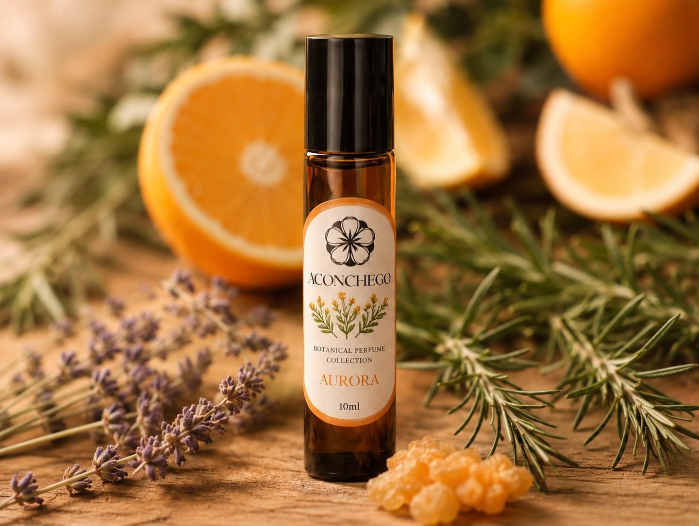 Aurora botanical roll-on perfume by Aconchego