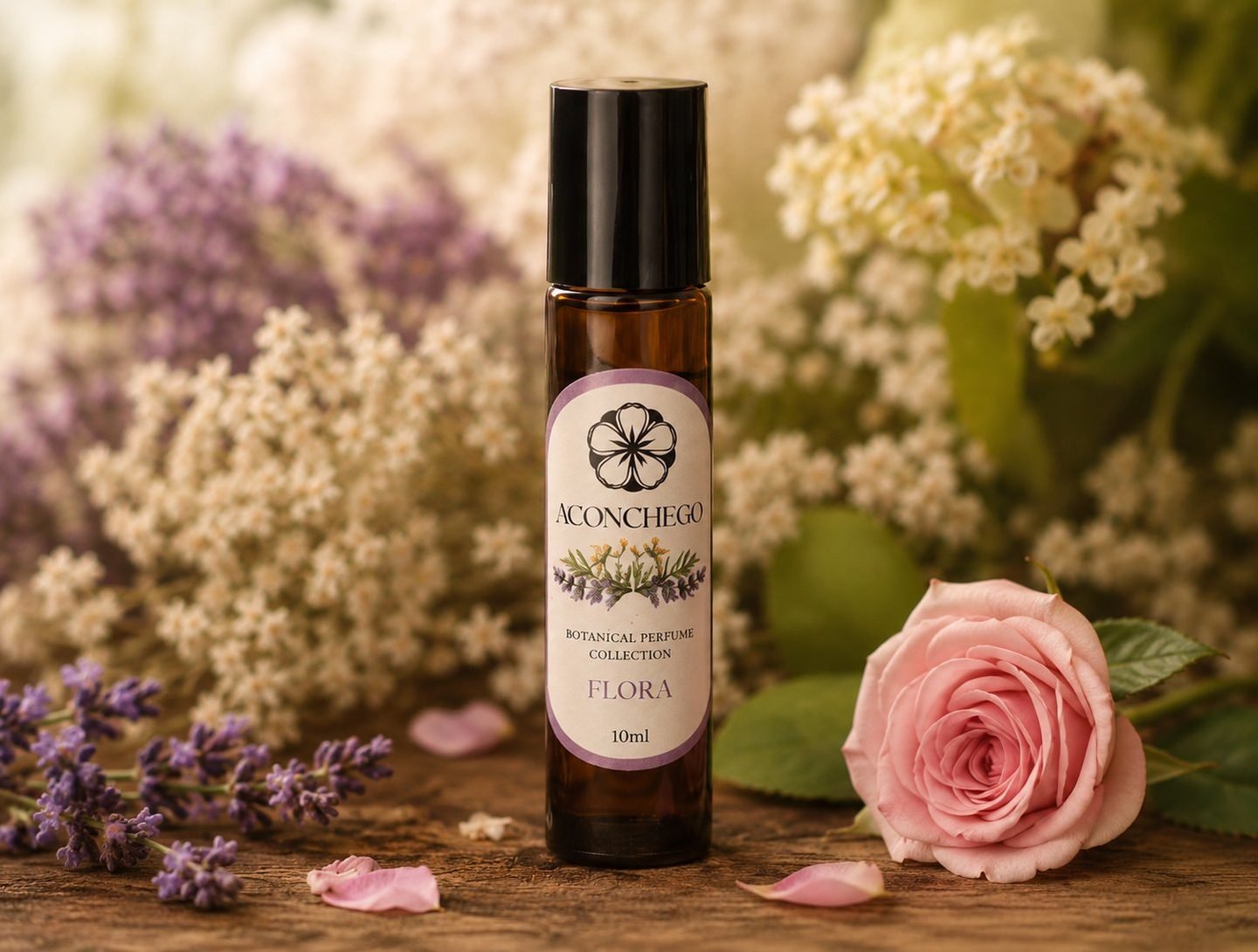Flora botanical roll-on perfume by Aconchego