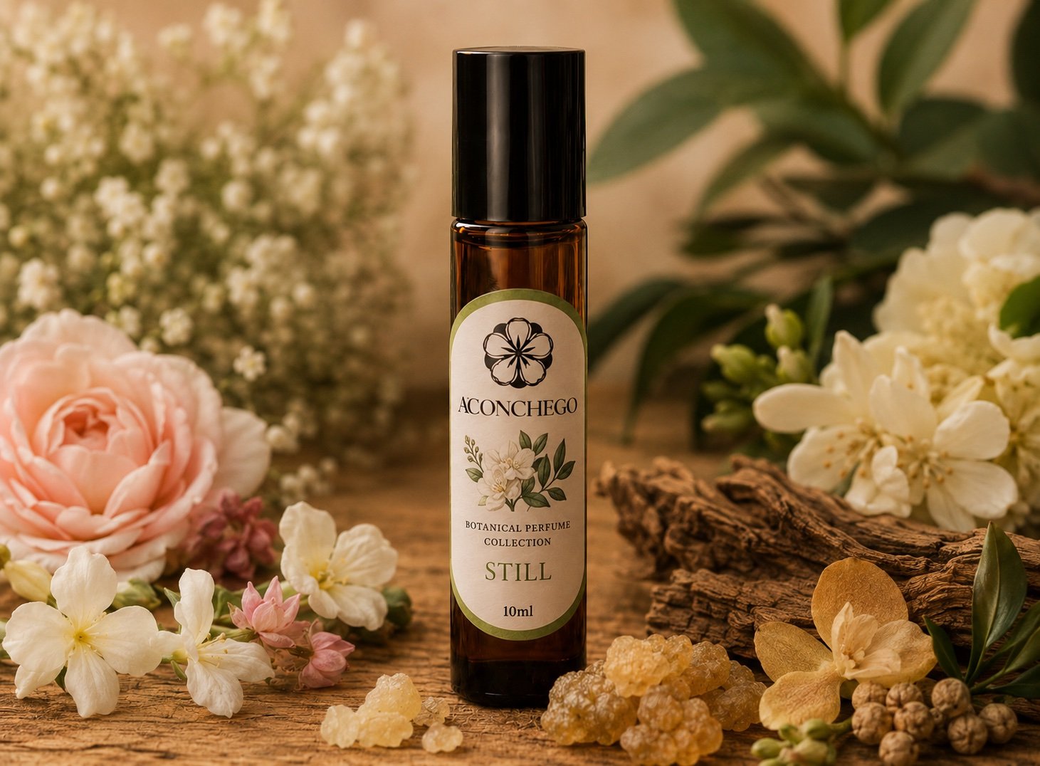 Still botanical roll-on perfume by Aconchego